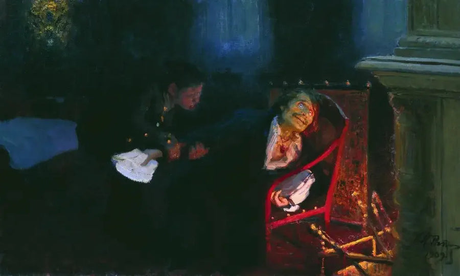 Gogol spala rękopis drugiej części „Martwych dusz”. - Ilya Repin