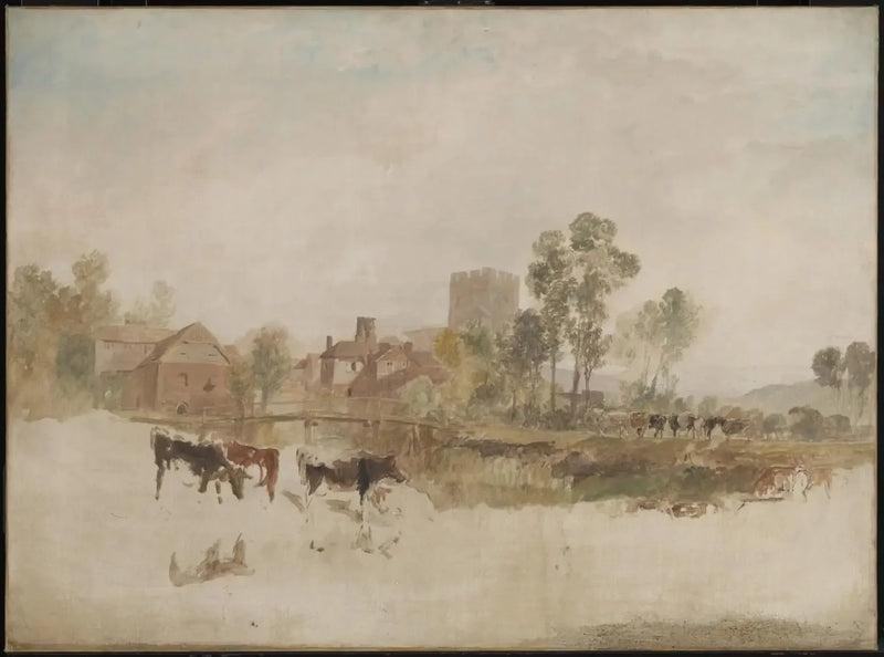 Młyn Goring i Kościół - J. M. W. Turner