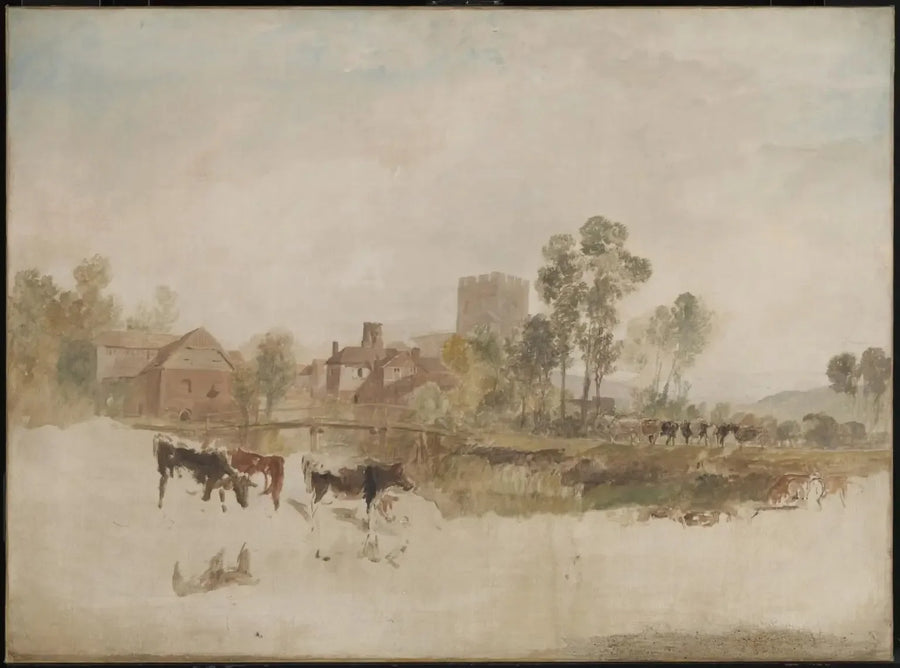 Młyn Goring i Kościół - J. M. W. Turner