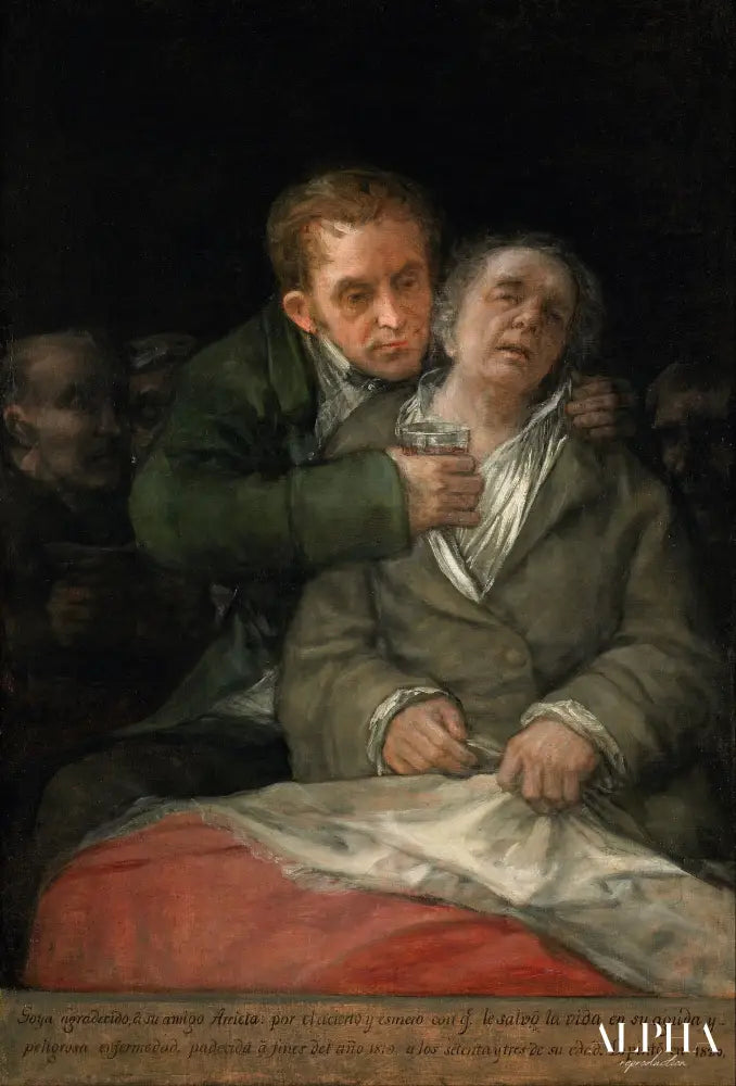 Goya et son médecin - Francisco de Goya - Reproductions de tableaux et peintures haut de gamme