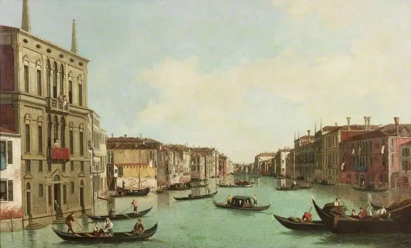 Wielki Kanał, Wenecja, widok na północny wschód z Palazzo Balbi aż do mostu Rialto - Canaletto