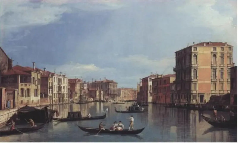 Wielki Kanał na wschód, od Pałacu Bembo do Pałacu Vendramin-Calergi - Canaletto
