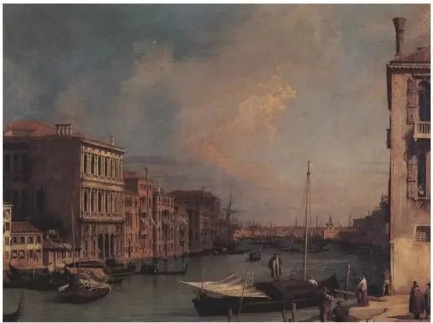 Widok na Wielki Kanał od wschodu z Campo S. Vio - Canaletto
