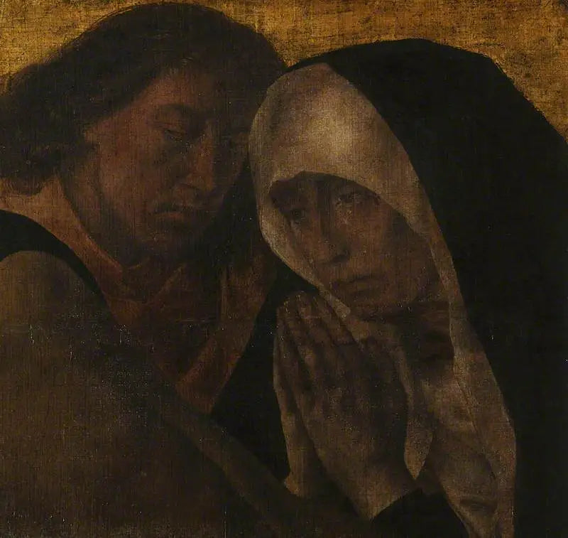 Duży fragment upadku krzyża - Hugo van der Goes