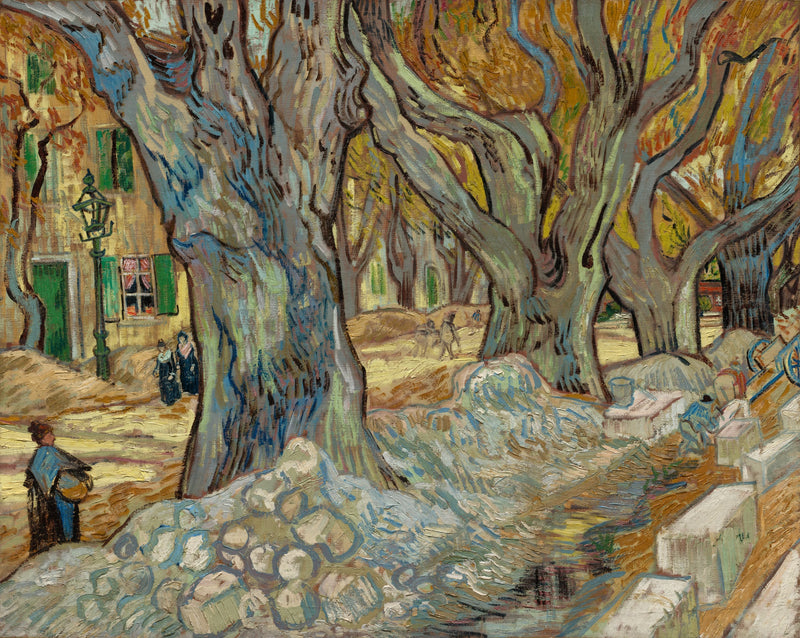 Wielkie platany (Robotnicy drogowi w Saint-Rémy) - Vincent van Gogh