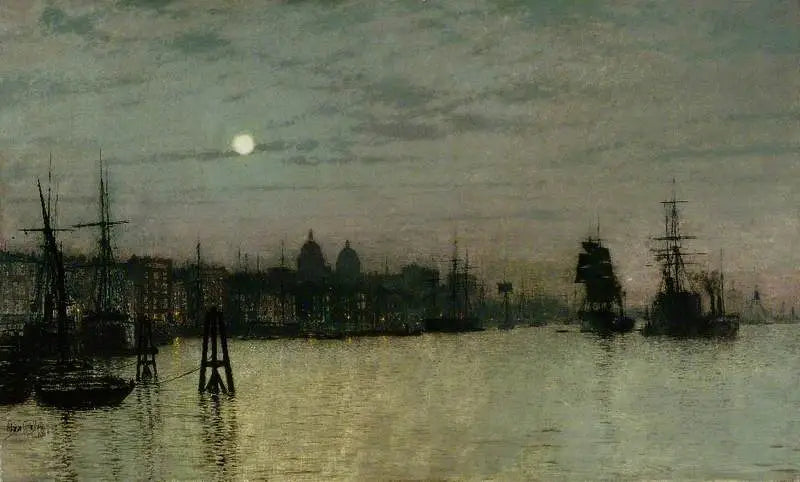 Greenwich, Półpływ - John Atkinson Grimshaw