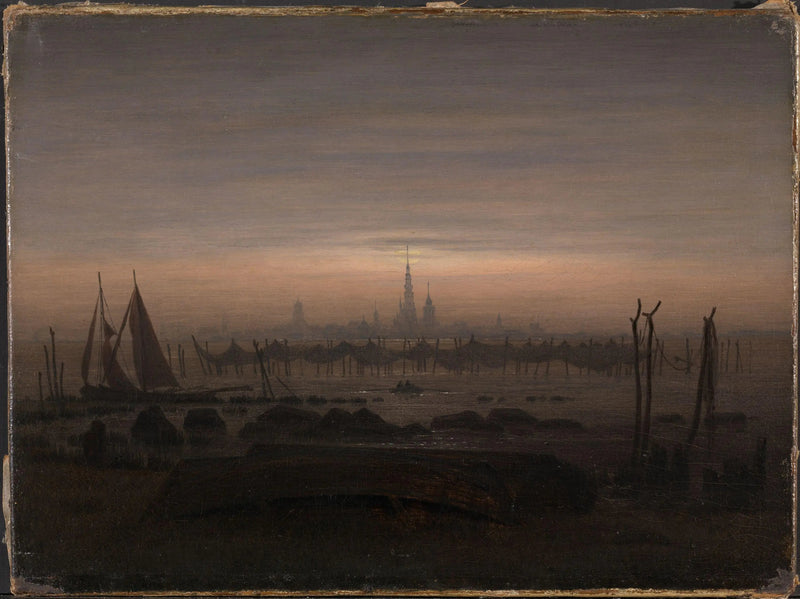 Greifswald w blasku księżyca - Caspar David Friedrich