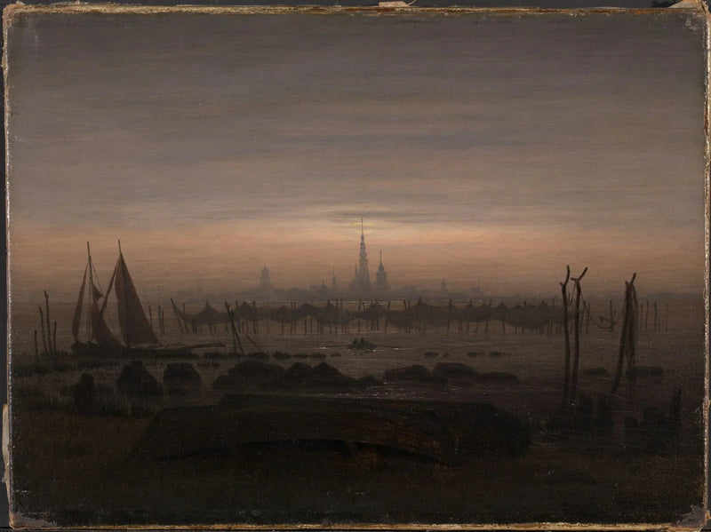 Greifswald w blasku księżyca - Caspar David Friedrich