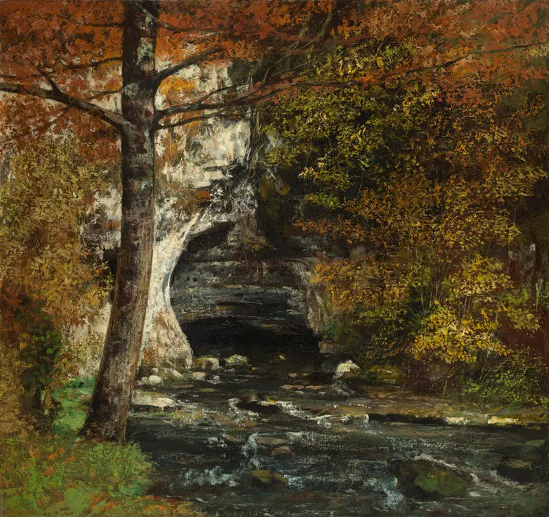 Jaskinia w lesie - Gustave Courbet