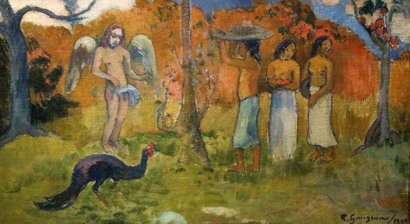 Grupa z aniołem - Paul Gauguin