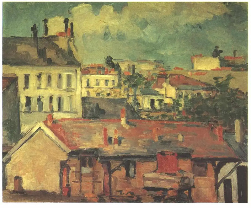Grupa domów – Dachy - Paul Cézanne