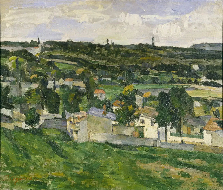 Grupa domów, krajobraz Île-de-France - Paul Cézanne