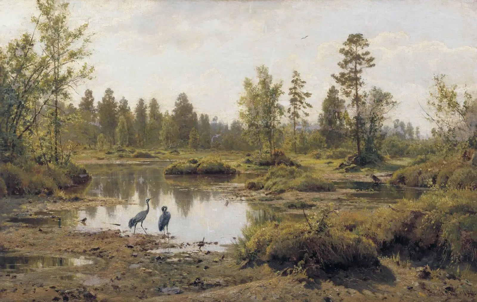 Grues des marais - Ivan Chichkine - Alpha Reproduction