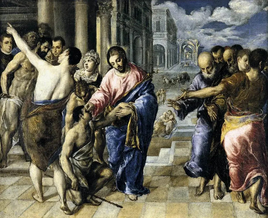 Uzdrowienie niewidomego od urodzenia - El Greco