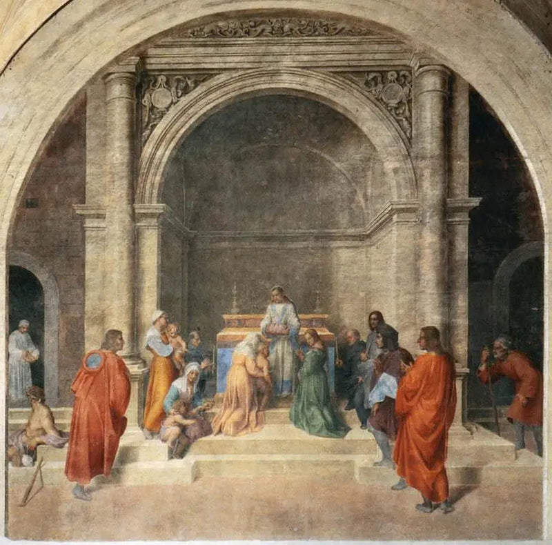 Cudowne uzdrowienie przez relikwie Filippo Benizzi - Andrea del Sarto