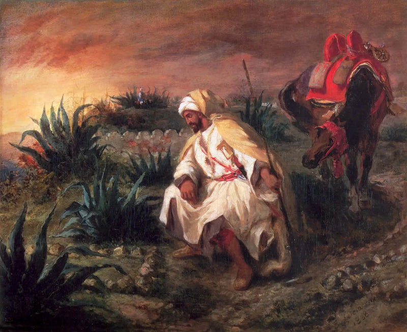 Wojownik przy grobie - Eugène Delacroix
