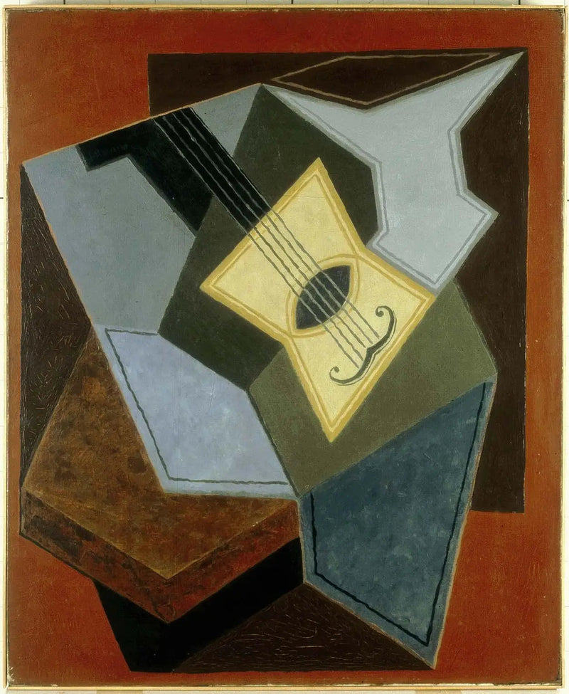 Gitara i krojenie owoców - Juan Gris