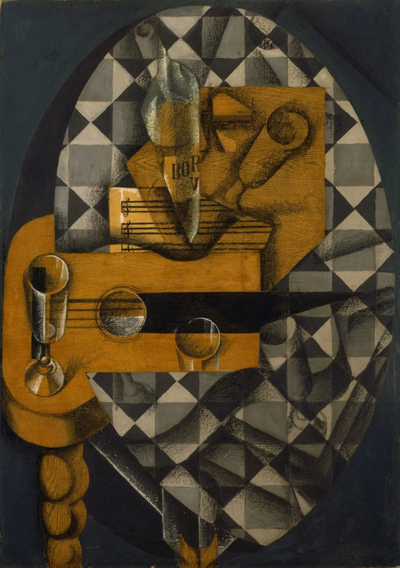 Gitara i okulary - Juan Gris