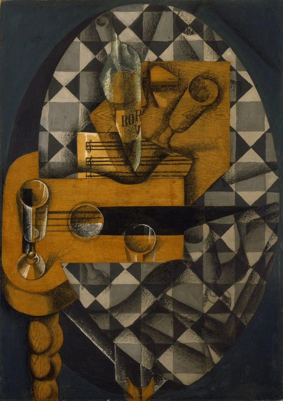 Gitara i okulary - Juan Gris