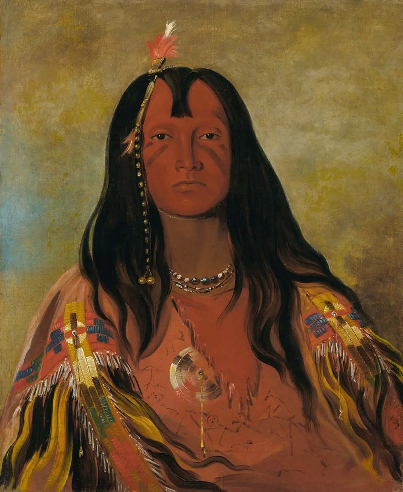 H'co-a-h'co-a-h'cotes-min, Brak rogów na głowie, odważny - George Catlin