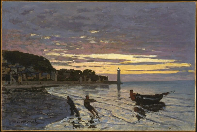 Pozdrowienie łodzi w Honfleur W37 - Claude Monet
