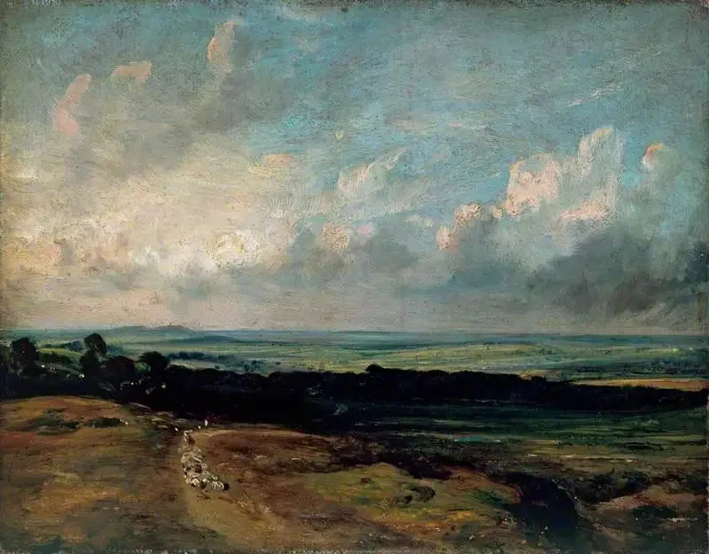 Hampstead Heath, Harrow w oddali - John Constable