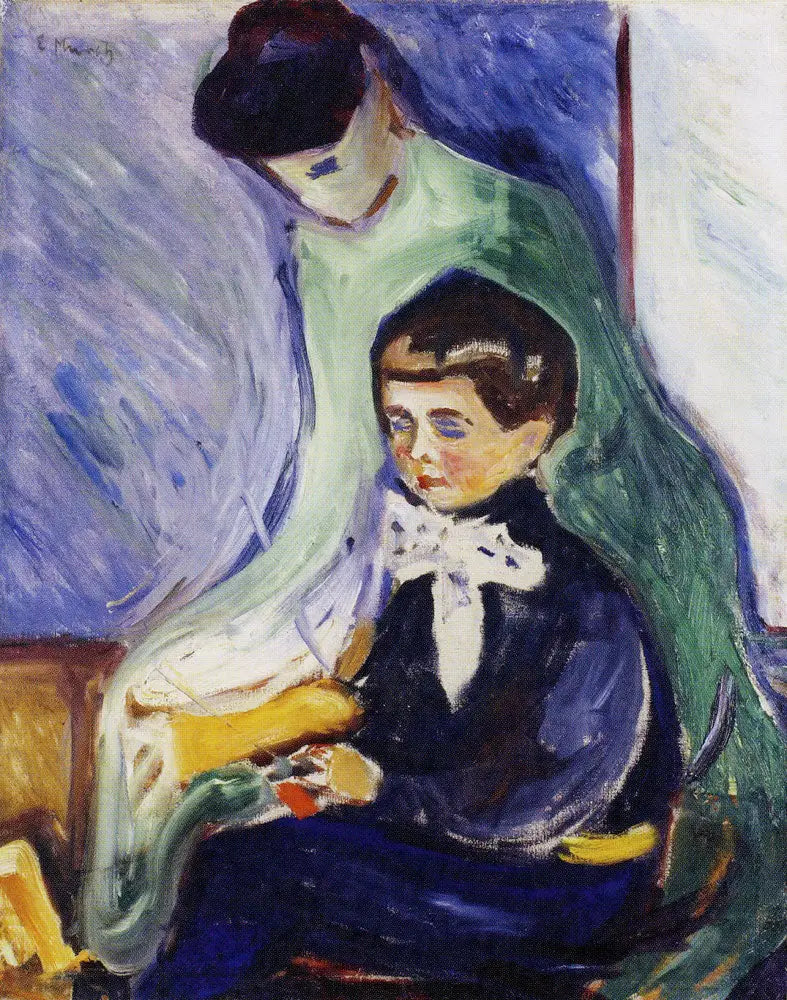 Hans Herbert Esche i jego niania - Edvard Munch