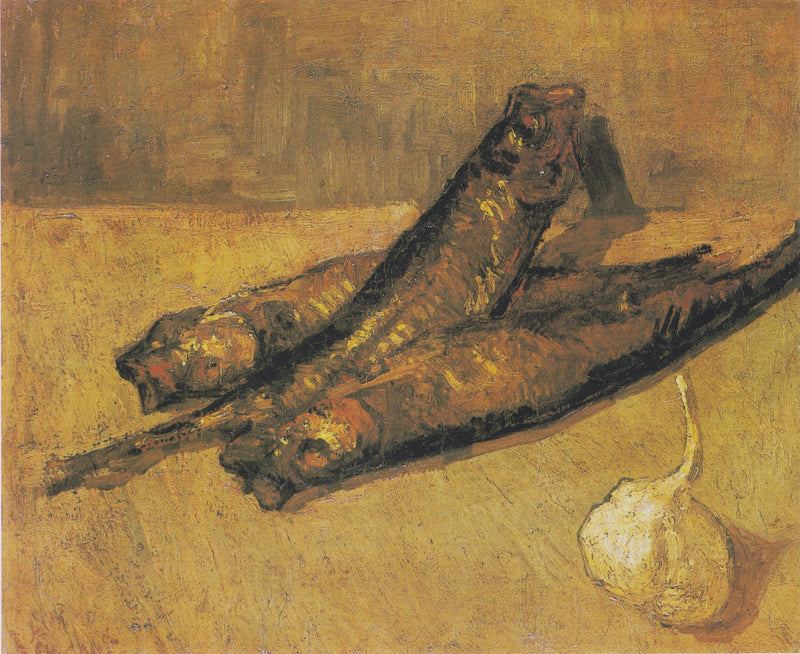 Martwa natura z czosnkiem i cebulą - Vincent van Gogh