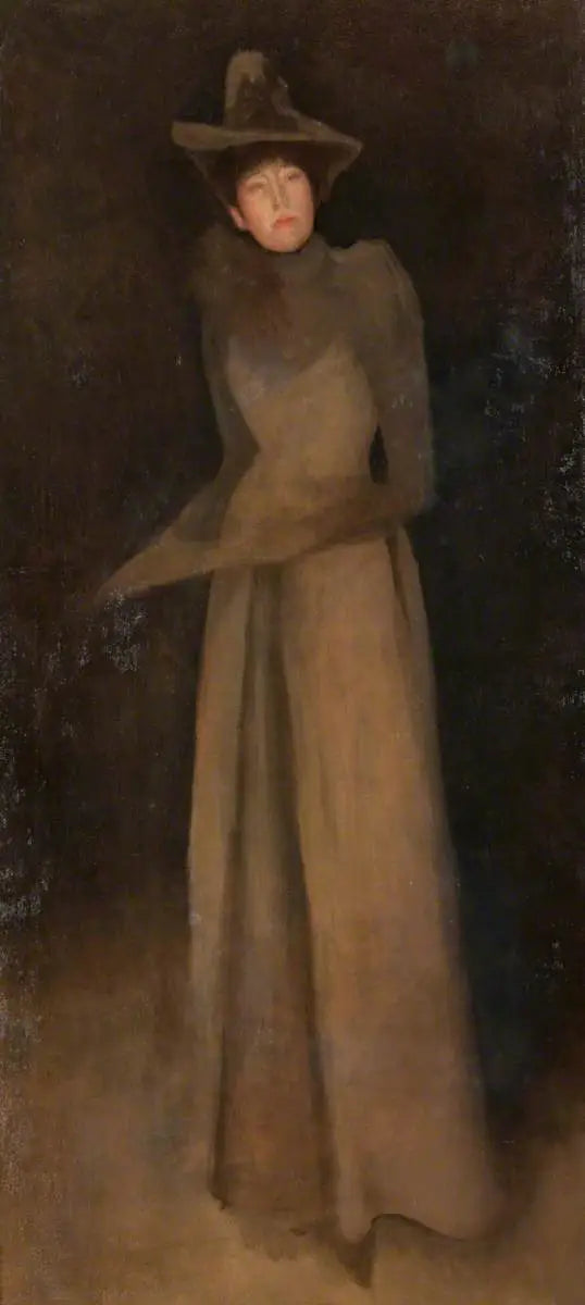 Harmonia w brązie: Kapelusz filcowy około 1890 - James Abbott McNeill Whistler