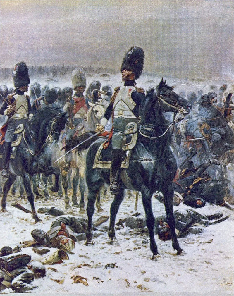 Podnieście głowy! Pułkownik Lepic pod Eylau 8 lutego 1807 - Édouard Detaille