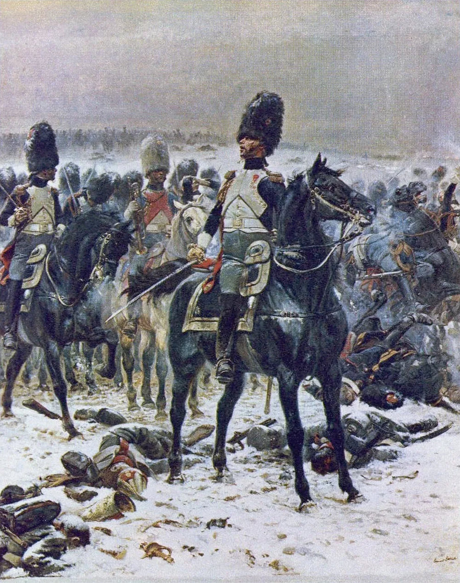 Podnieście głowy! Pułkownik Lepic pod Eylau 8 lutego 1807 - Édouard Detaille