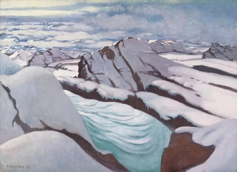 Wysokie Alpy, lodowce i ośnieżone szczyty - Félix Vallotton