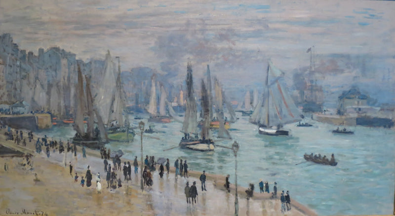 Le Havre, łodzie rybackie opuszczające port W296 - Claude Monet