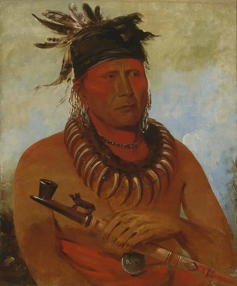 Háw-che-ke-súg-ga, Ten, który zabija Osage, przywódca plemienia - George Catlin