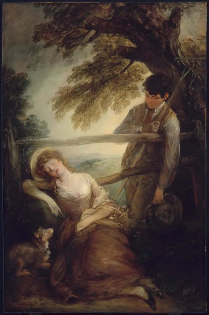Haymaker i śpiąca dziewczyna - Thomas Gainsborough