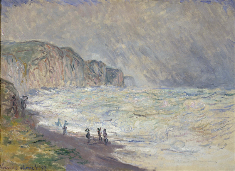 Wzburzone morze w Pourville, NMWA W1444 - Claude Monet