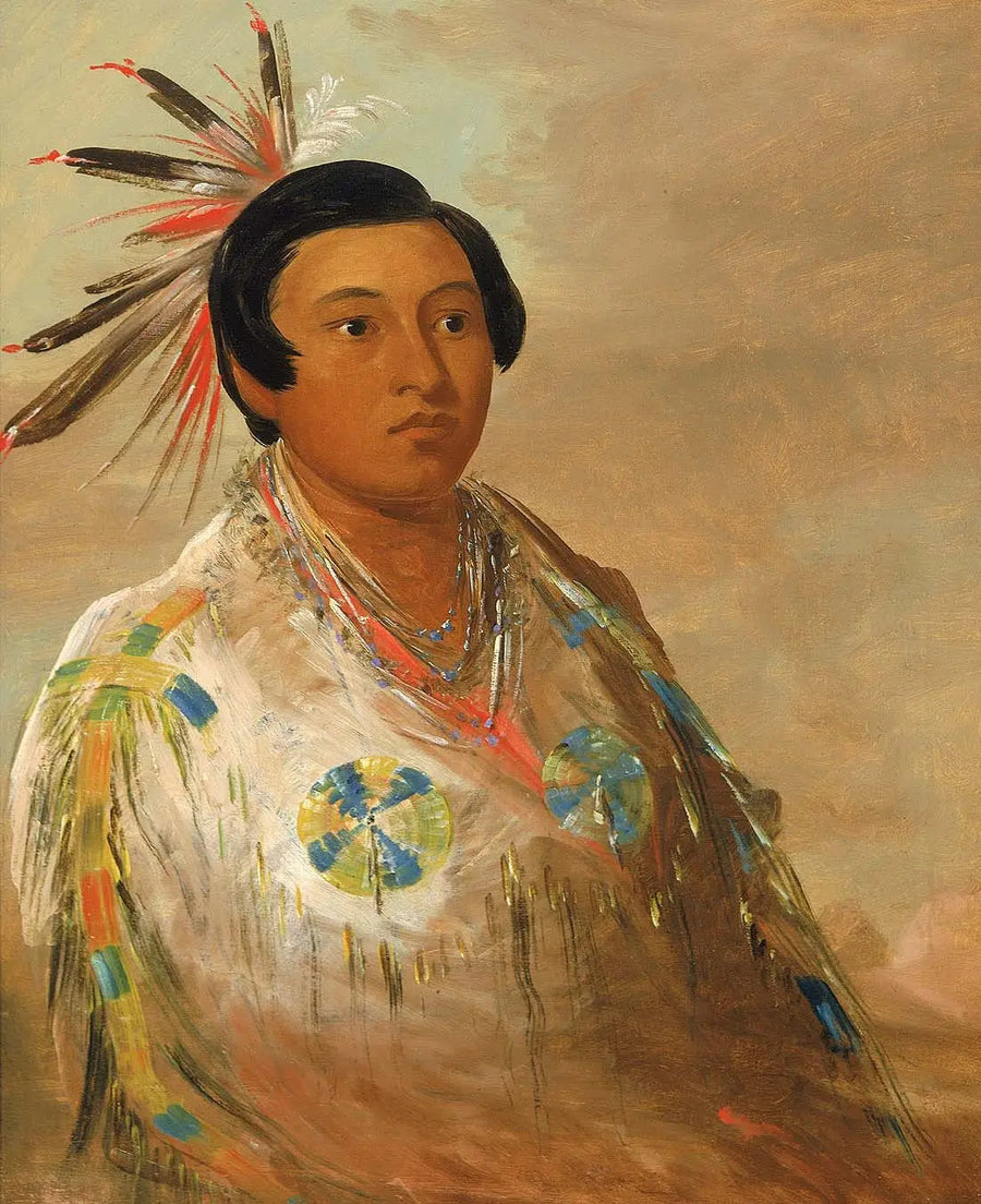 Hee-doh'ge-ats, młody mężczyzna - George Catlin