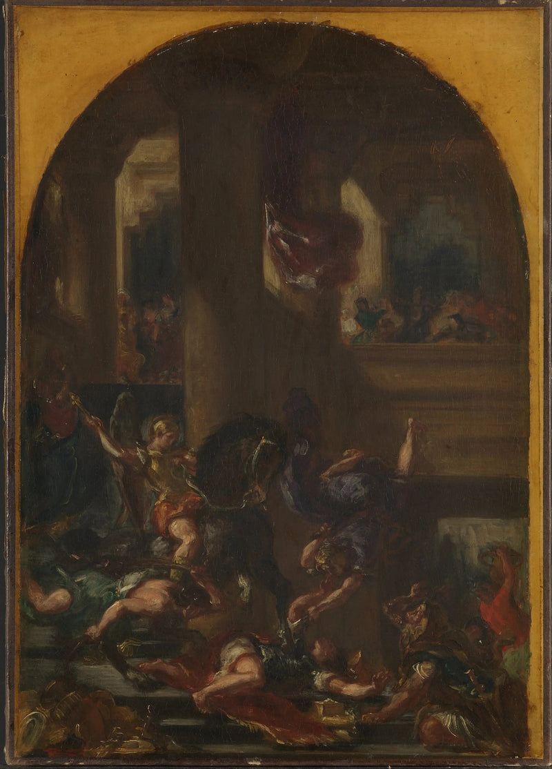 Heliodor wypędzony ze świątyni - Eugène Delacroix
