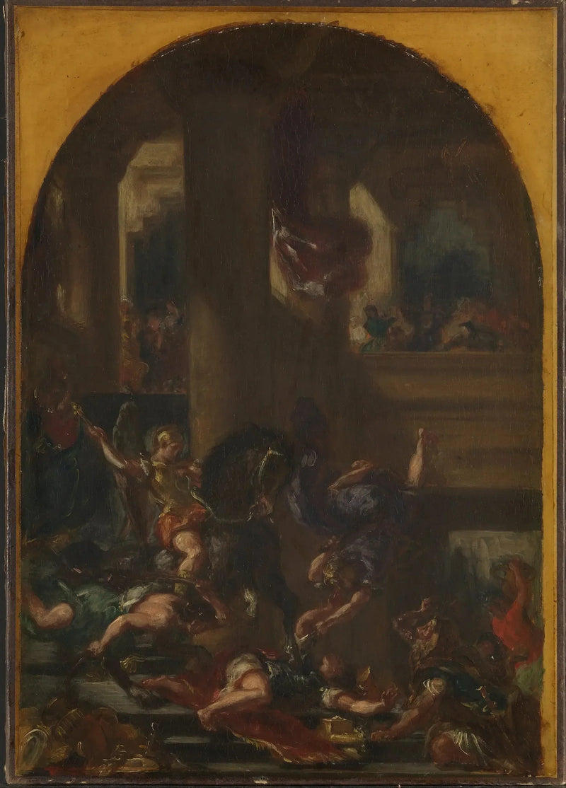 Heliodor wypędzony ze świątyni - Eugène Delacroix