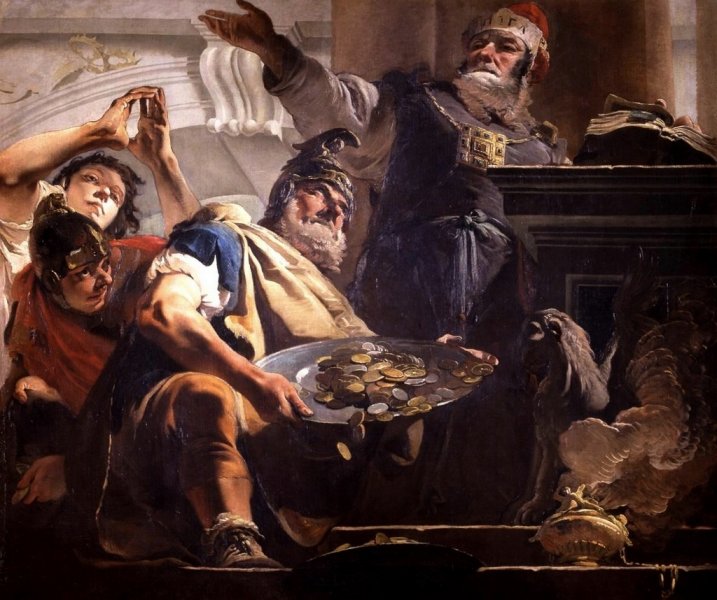 Heliodor plądruje świątynię - Giovanni Battista Tiepolo