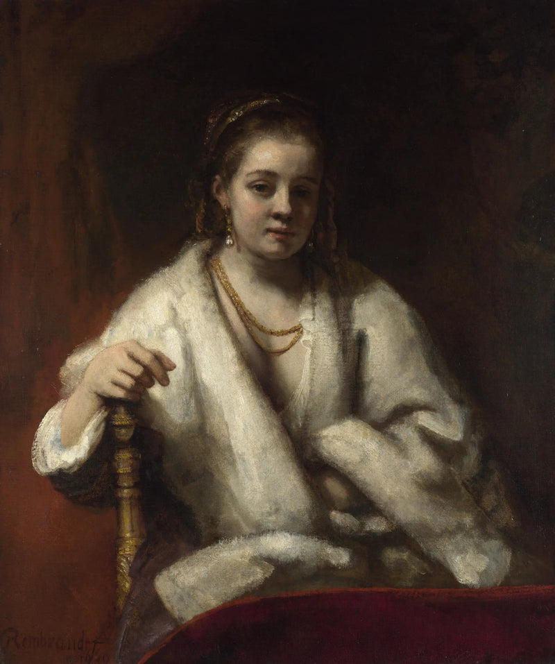 Hendrickje z futrzanym szalem - Rembrandt