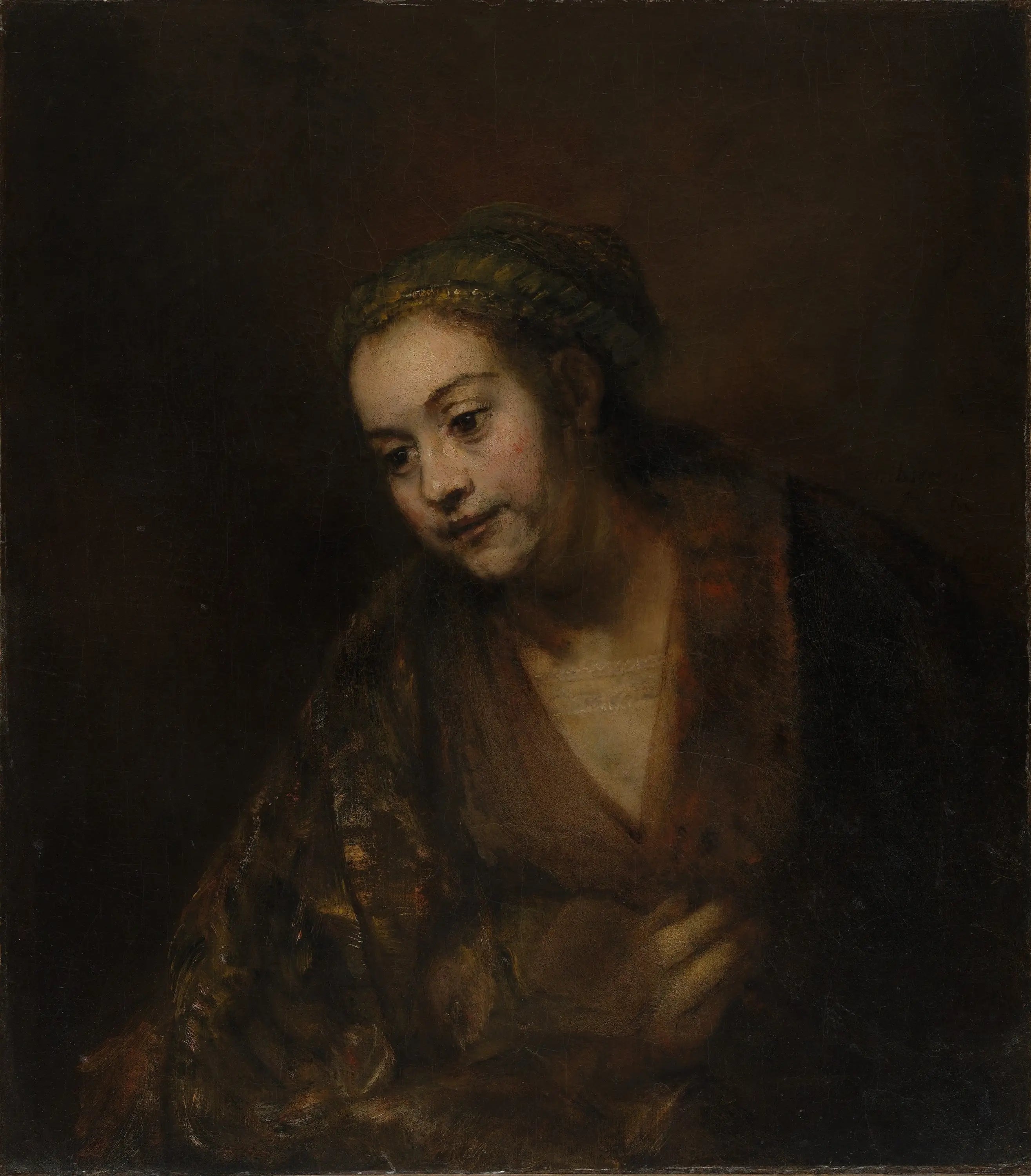Hendrickje Stoffels (1626-1663) - Rembrandt image 1 copie de tableau peinte à la main