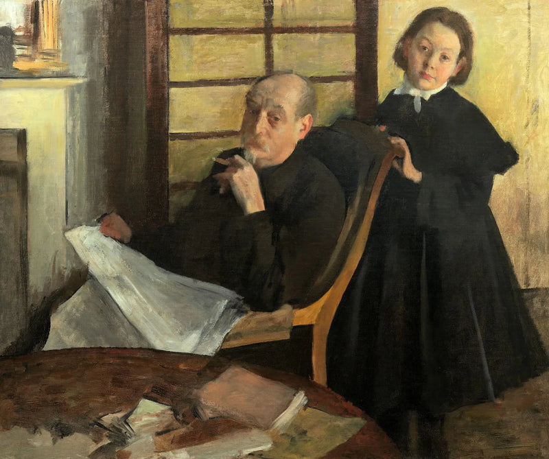 Henri Degas i jego siostrzenica Lucie Degas (wujek i kuzynka artysty) - Edgar Degas