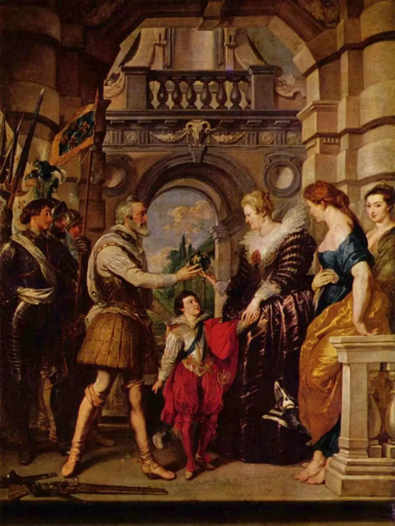 Henri IV wyrusza na wojnę z Niemcami i powierza królowej rządzenie swoim królestwem 20 marca 1610 - Peter Paul Rubens