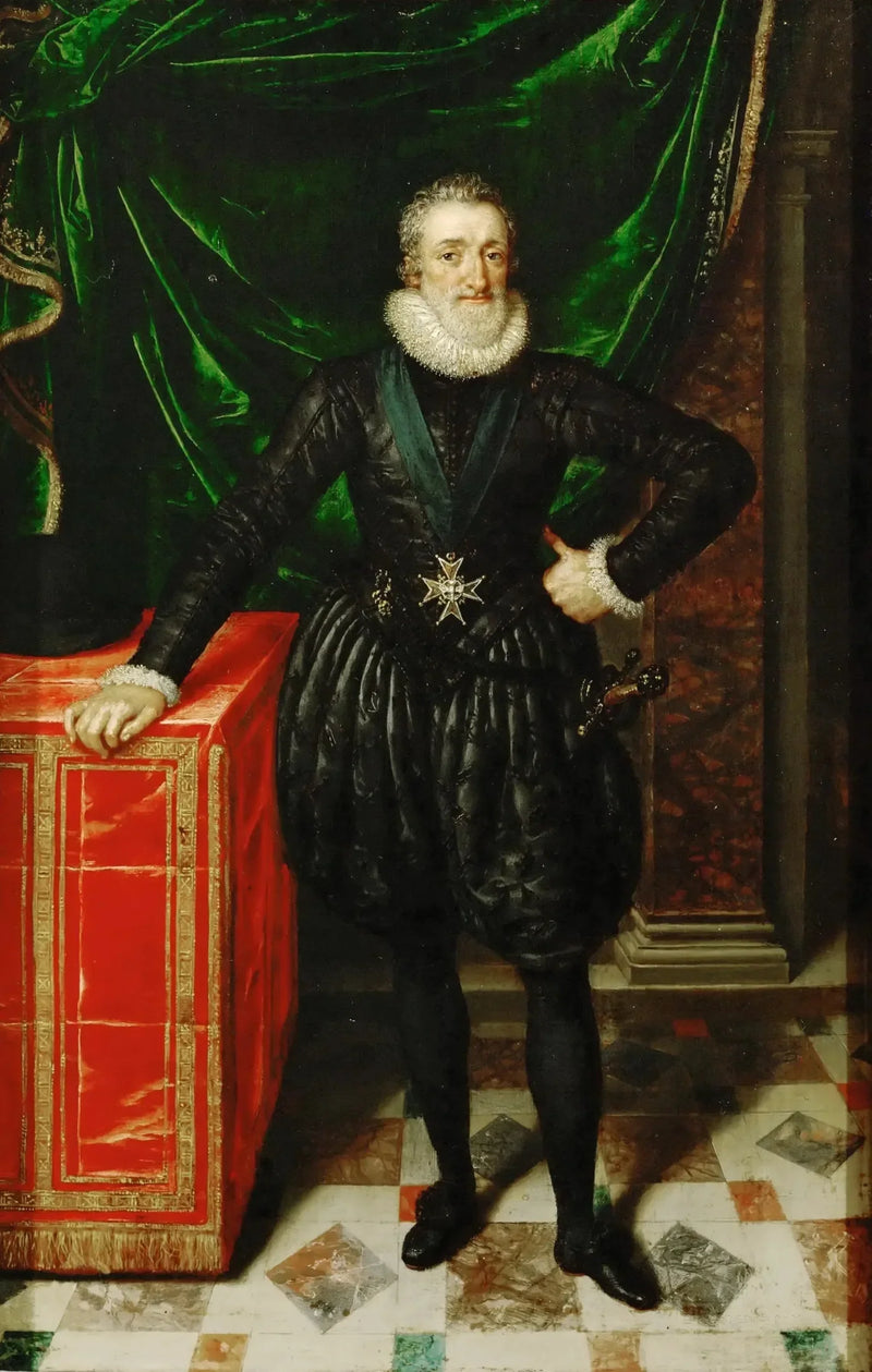 Henri IV, król Francji, w czarnym kostiumie - Frans Pourbus Młodszy