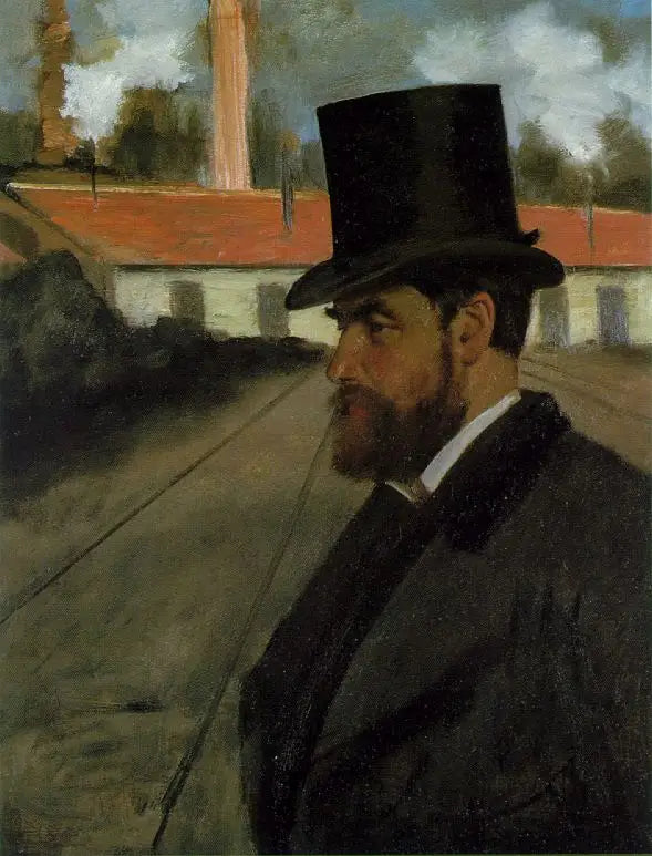 Henri Rouart przed swoją fabryką - Edgar Degas