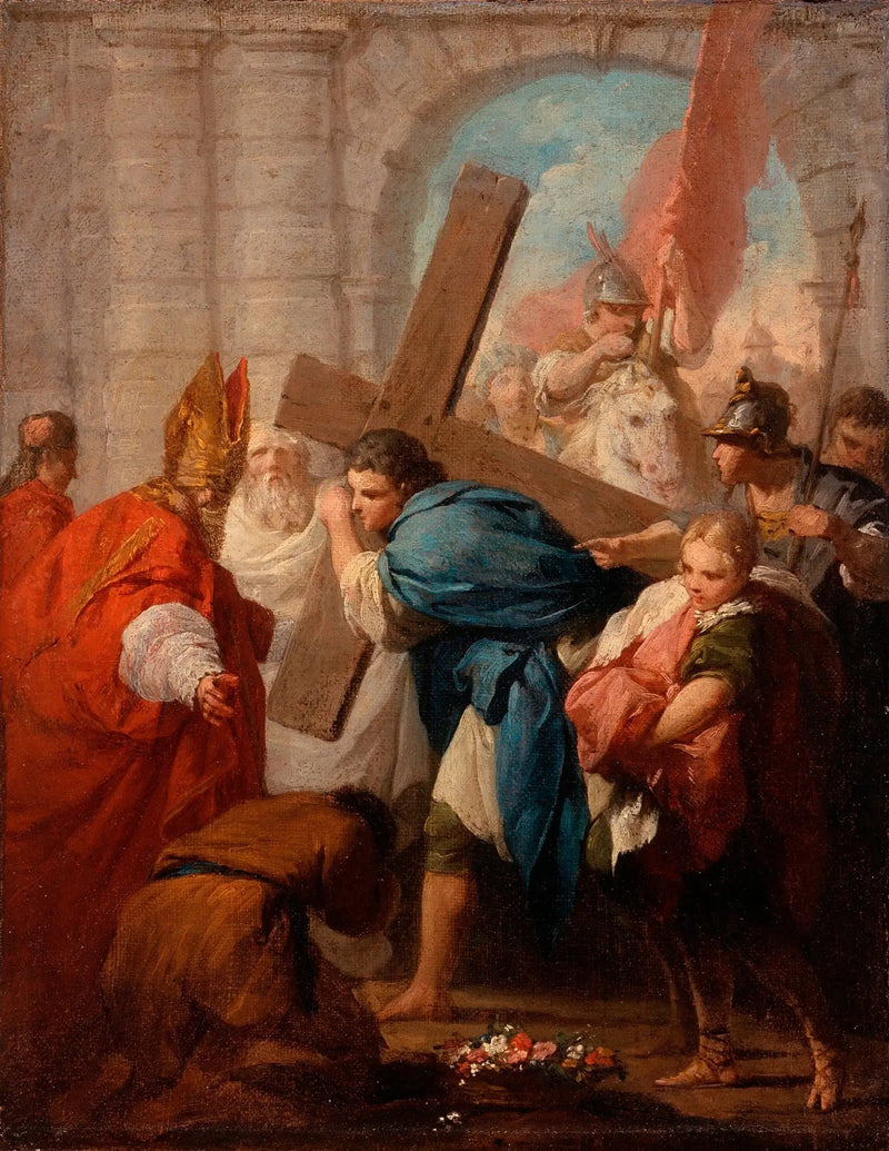 Hérakliusz niosący krzyż - Pierre Subleyras