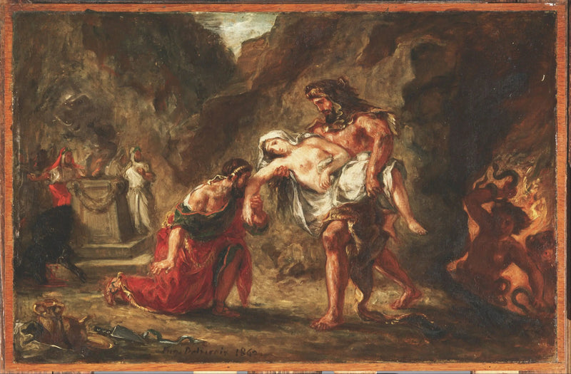 Herkules i Alcesta - Eugène Delacroix