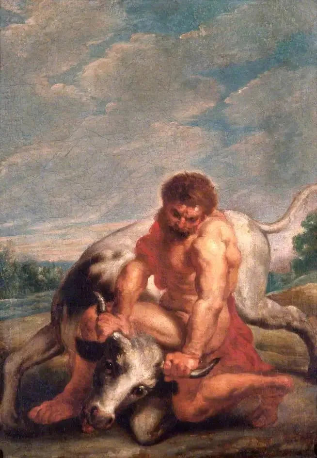 Herkules walczący z Achéloosem w postaci byka - Peter Paul Rubens