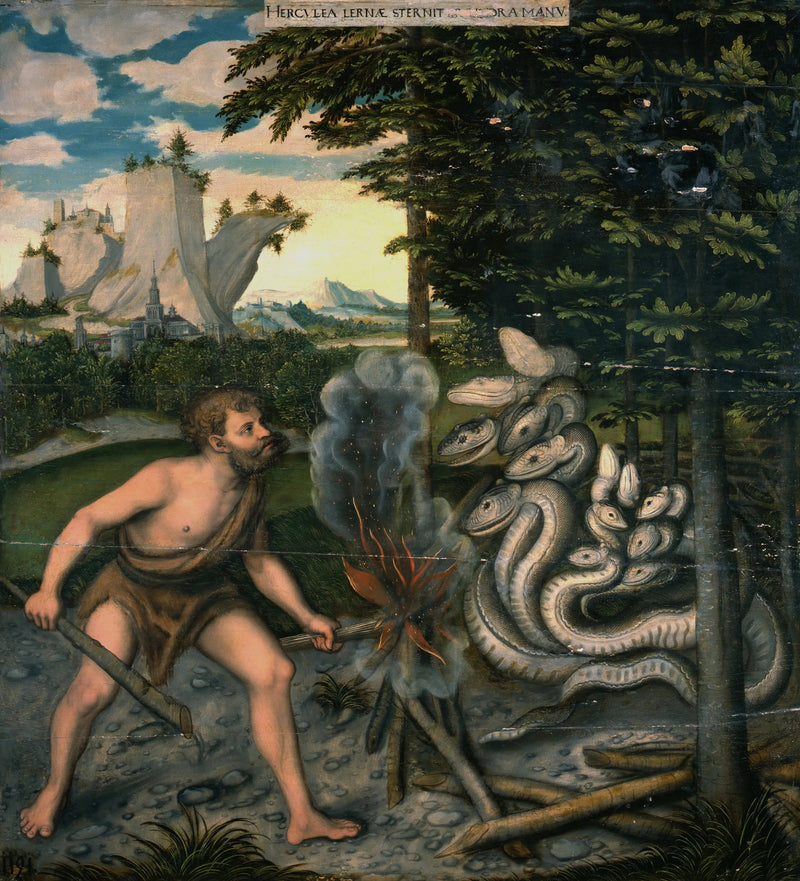 Herkules zabijający Hydrę lerneńską - Lucas Cranach Starszy